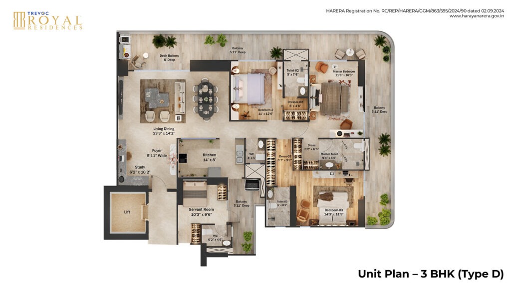Trevoc 3 BHK gurgaon