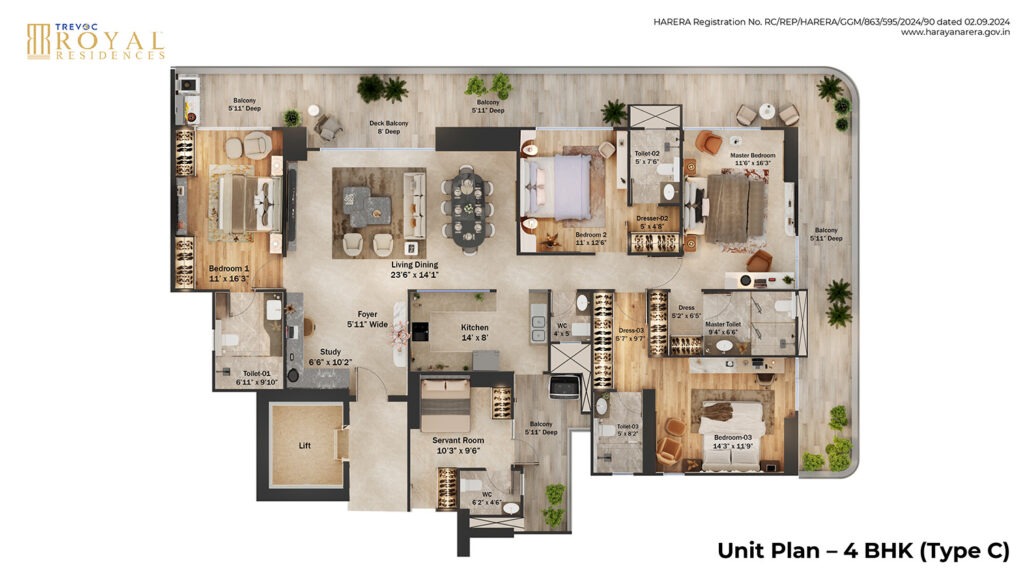 Trevoc 4 BHK gurgaon